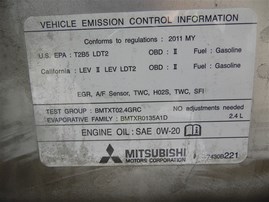2011 Mitsubishi Outlander SE Silver 2.4L AT 4WD #224022